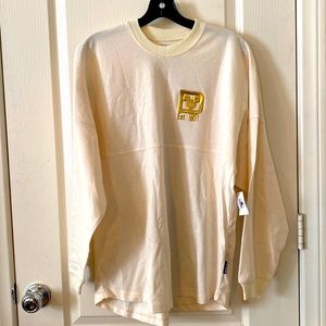 Walt Disney world 50th anniversary castle spirit jersey, cream & gold, small